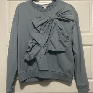 Stellah Blue Bow Detail Sweatshirt